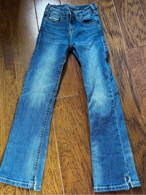 Cowgirl Tuff Co. Don't Fence Me In Bootcut Jeans Girl's 14 Embroidered Pockets